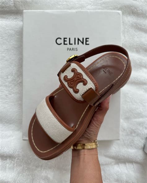 celine sandals brown|second hand fur celine sandals.